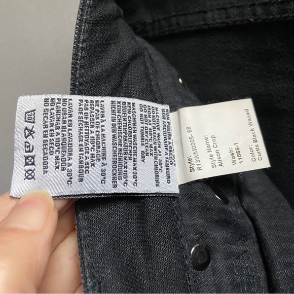 R13 Alison Cropped Made In Italy Japanese Dark Denim Jeans Sz 25 - Picture 11 of 15